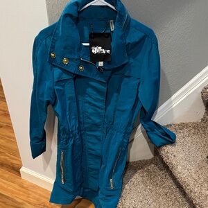 Allison Taylor Teal Jacket with Gold Details